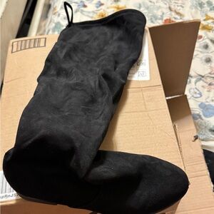 Time and Tru Black Suede Tall Boots